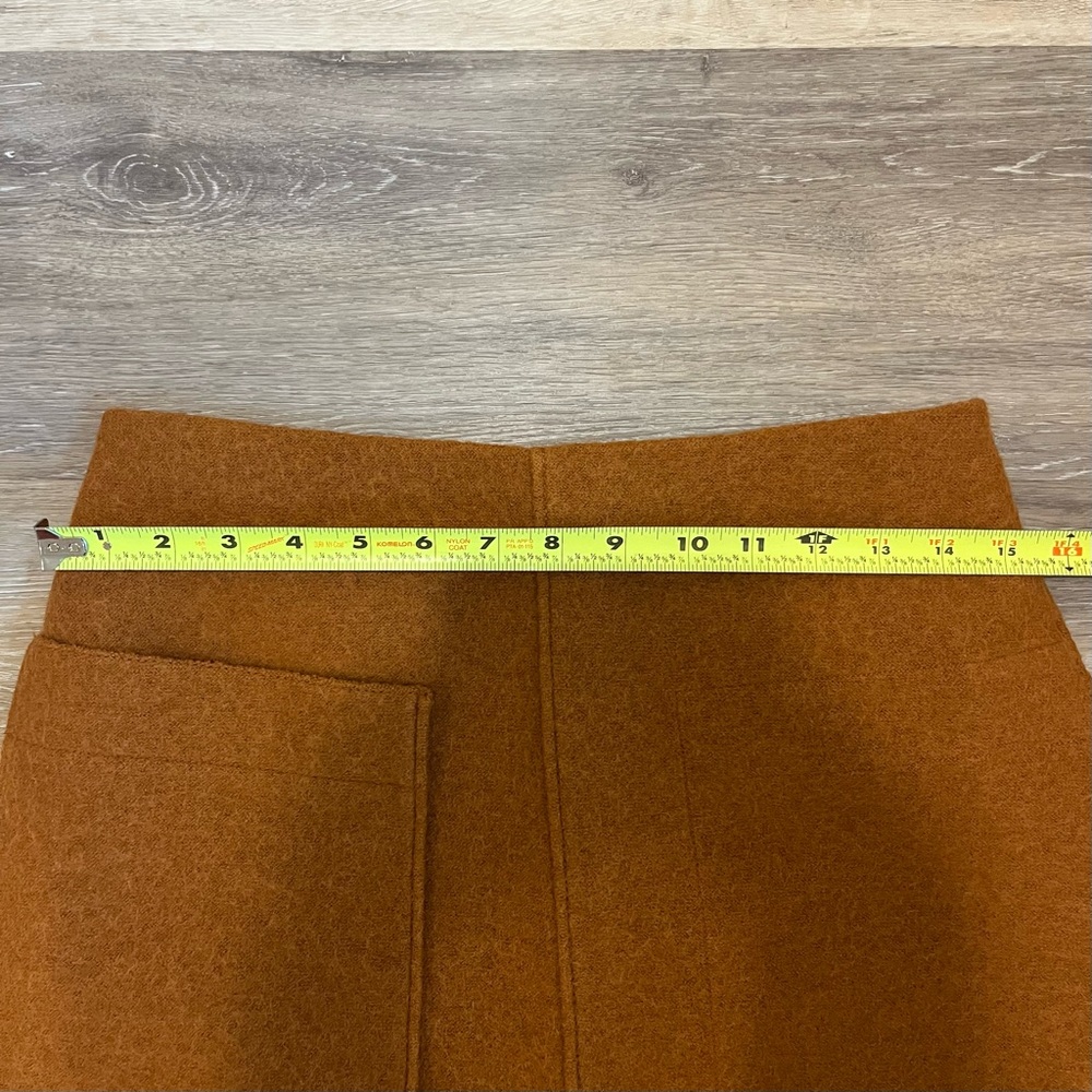 COS Rust Wool Mini Skirt - Picture 12 of 13